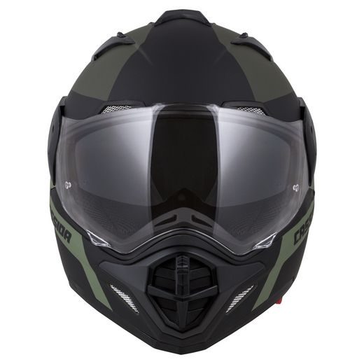 PŘILBA TOUR 1.1 SPECTRE, CASSIDA (ZELENÁ ARMY MATNÁ/ŠEDÁ/ČERNÁ, PLEXI S PŘÍPRAVOU PRO PINLOCK) - ENDURO HELMY - NA MOTORKÁŘE