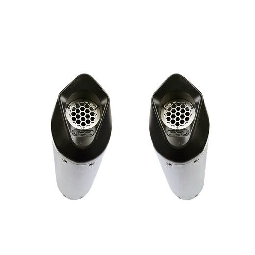 DVOJITÁ KONCOVKA VÝFUKU SLIP-ON GPR FURORE EVO4 E4.T.88.FNE4 MATNÁ ČERNÁ - DVOJITÉ KONCOVKY VÝFUKU - NA MOTORKU