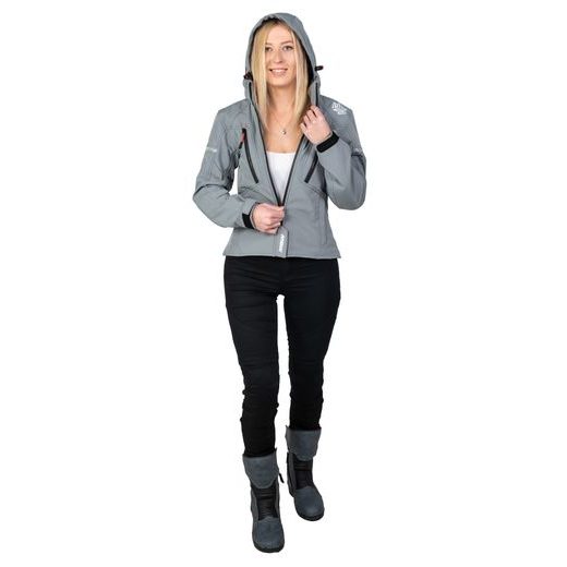 MBW HANA SOFTSHELL LADY JACKET STONE GREY - TEXTILNÍ BUNDY - NA MOTORKÁŘE