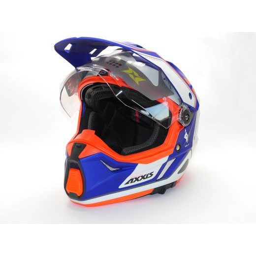 ENDURO HELMA AXXIS WOLF DS ROADRUNNER C7 - MATNÁ MODRÁ - ENDURO HELMY - NA MOTORKÁŘE
