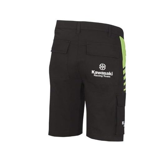 PÁNSKÉ KRAŤASY KAWASAKI RACING TEAM WSBK 2022 - ČERNÁ - KALHOTY - NA MOTORKÁŘE