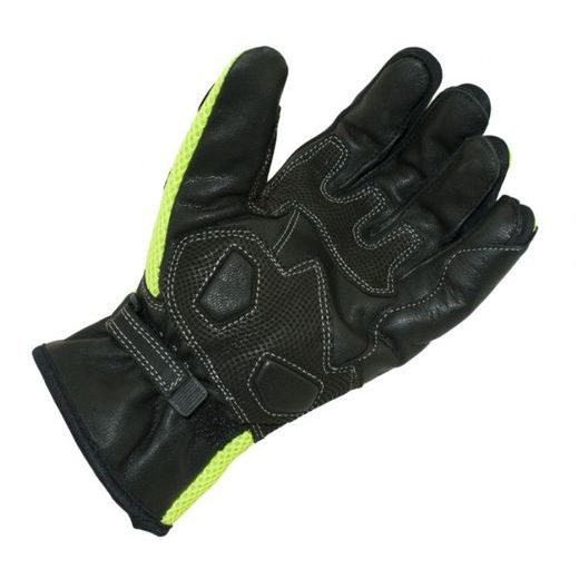LETNÍ KOMBINOVANÉ RUKAVICE MBW TYLOR - ČERNO-ŽLUTÉ - TEXTILNÍ RUKAVICE - NA MOTORKÁŘE