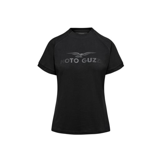 MOTO GUZZI ESSENTIAL T-SHIRT WOMAN - ČERNÉ - TRIČKA - NA MOTORKÁŘE