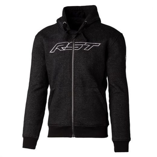 PÁNSKÁ TEXTILNÍ MIKINA RST X KEVLAR® ZIP-THROUGH LOGO REINFORCED CE / JKT 3007 - ČERNÁ