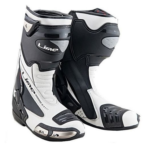 KOŽENÉ SPORTOVNÍ BOTY MBW SP113 NEW ROXY - BÍLÉ  - SPORTOVNÍ BOTY - NA MOTORKÁŘE