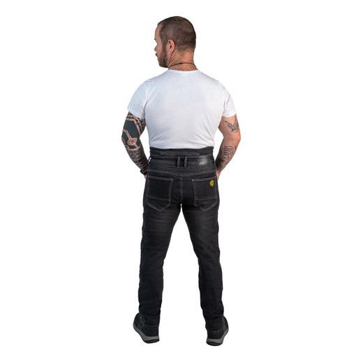 MBW BRUNO BLACK PÁNSKÉ DYNEEMA DŽÍNY - KEVLAROVÉ KALHOTY - NA MOTORKÁŘE