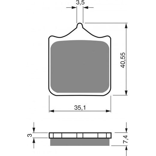 BRZDOVÉ DESTIČKY GOLDFREN 177 S33 STREET FRONT (1 SET = 4 PCS)