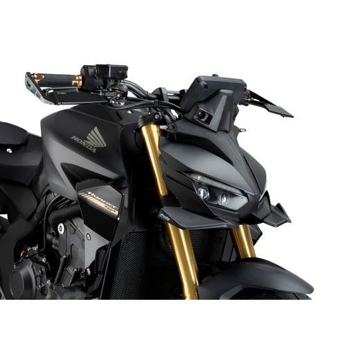 PŘEDNÍ SPOILERY PUIG NAKED 22383J MATNÁ ČERNÁ - PLEXI ŠTÍTY - NA MOTORKU