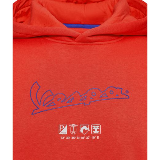 MIKINA S KAPUCÍ VESPA DEC - ČERVENÁ - MIKINY - NA MOTORKÁŘE