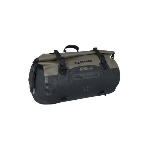 NEPROMOKAVÝ VAK NA MOTORKU OXFORD AQUA ROLL BAG T50, KHAKI 50L