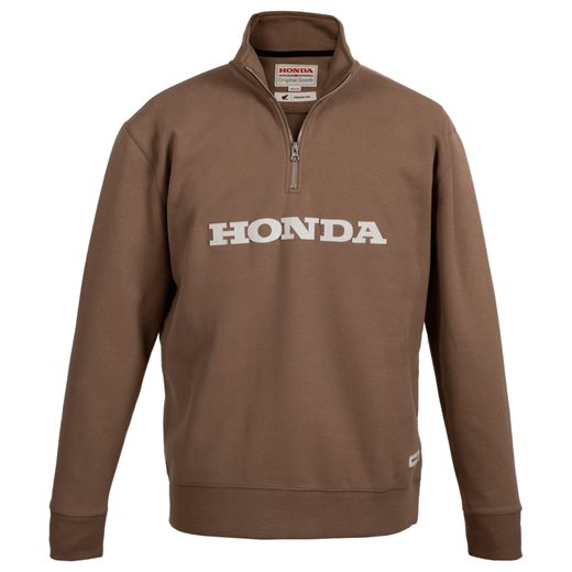 HONDA MIKINA 1/4 ZIP CLASSICAL HERITAGE - PÍSKOVÁ 2026 - VOLNÝ ČAS - NA MOTORKÁŘE
