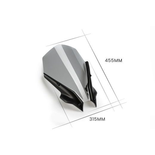 PLEXI ŠTÍT PUIG NEW. GEN TOURING 20645H KOUŘOVÁ - PRO NEKRUHOVÁ SVĚTLA - NA MOTORKU