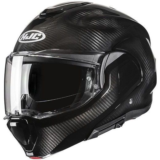 HJC PŘILBA F100 CARBON BLACK - PŘEKLOPNÉ HELMY - NA MOTORKÁŘE