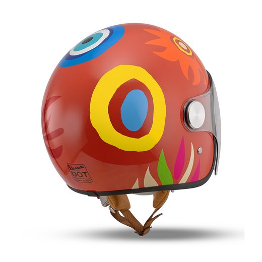 OTEVŘENÁ HELMA VESPA ASSOULINE - ČERVENÁ - HELMY NA SKÚTR - NA MOTORKÁŘE