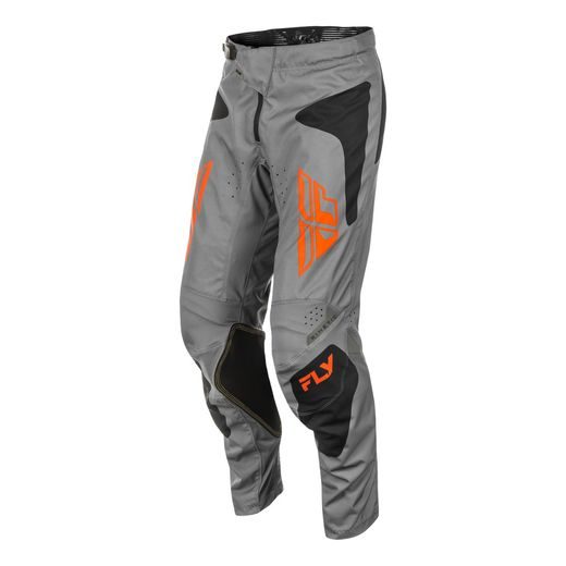 KALHOTY KNETIC SYM, FLY RACING - USA 2025 (ŠEDÁ/ORANŽOVÁ/ČERNÁ) - MOTOKROSOVÉ KALHOTY - NA MOTORKÁŘE