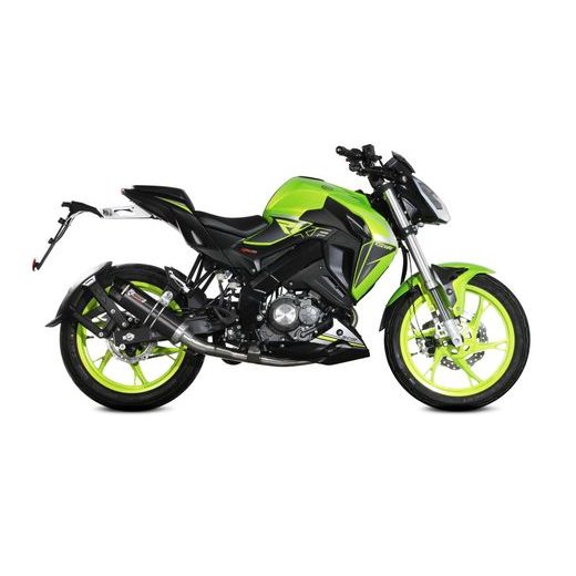 VÝFUK KOMPLETNÍ 1X1 MIVV GP KW.001.LXBC ČERNÝ S UHLÍKOVOU KONCOVKOU - VÝFUKY - NA MOTORKU