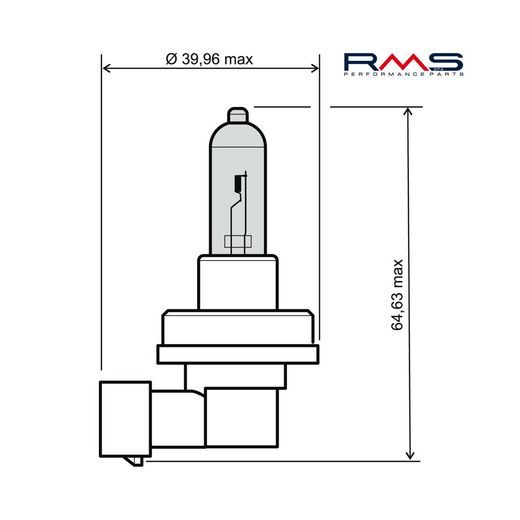 ŽÁROVKA RMS 246510075 12V 35W, H8 BÍLÁ