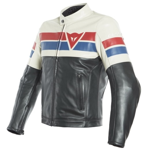 KOŽENÁ BUNDA NA MOTORKU DAINESE 8-TRACK - BÍLÁ