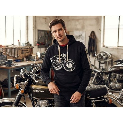 HONDA MIKINA S KAPUCOU CUSTOM - ČERNÁ 2026 - DÁRKY PRO FANOUŠKY HONDA - NA MOTORKÁŘE
