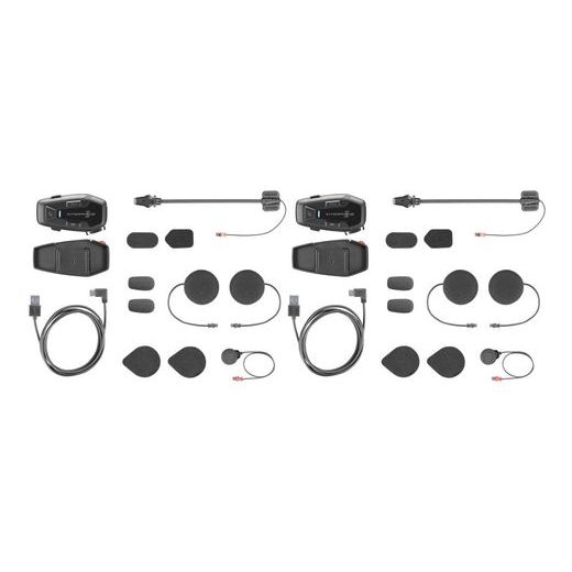 BLUETOOTH HEADSET PRO UZAVŘENÉ A OTEVŘENÉ PŘILBY INTERPHONE U-COM7R, TWIN PACK - INTERKOMY - NA MOTORKÁŘE