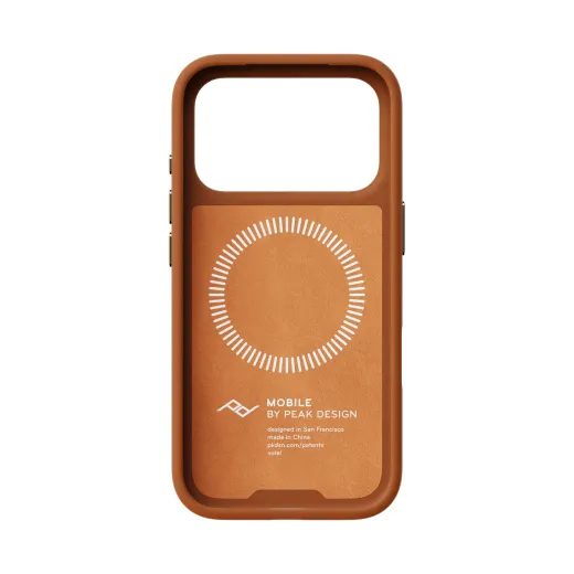 PEAK DESIGN EVERYDAY CASE - IPHONE 18 - JANTAROVÁ KŮŽE - KRYTY NA TELEFON - NA MOTORKU
