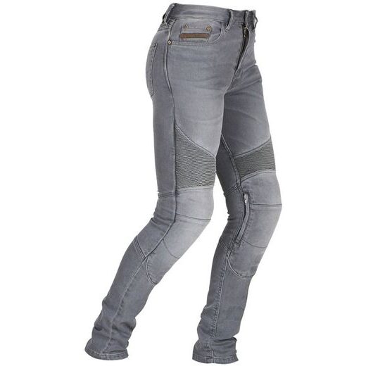 DÁMSKÉ KALHOTY FURYGAN JEAN LADY PURDEY - ŠEDÁ - KEVLAROVÉ KALHOTY - NA MOTORKÁŘE