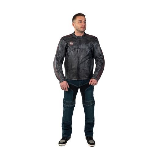 PÁNSKÁ STYLOVÁ KOŽENÁ BUNDA MBW VINTAGE - KOŽENÉ BUNDY - NA MOTORKÁŘE