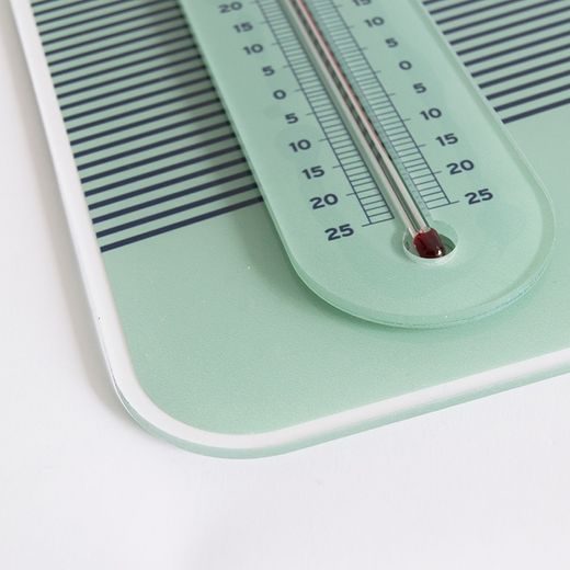 NÁSTĚNNÝ TEPLOMĚR VESPA 1953 - TYRKYSOVÁ - BYTOVÉ DEKORACE - NA MOTORKÁŘE