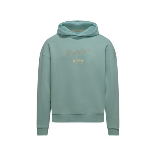 VESPA MIKINA S KAPUCÍ JERSEY - MENTOLOVÁ - MIKINY - NA MOTORKÁŘE