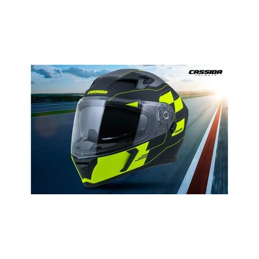 CASSIDA HELMA INTEGRAL 3.0 ROXOR - ŽLUTÁ - SE SLUNEČNÍ CLONOU - NA MOTORKÁŘE