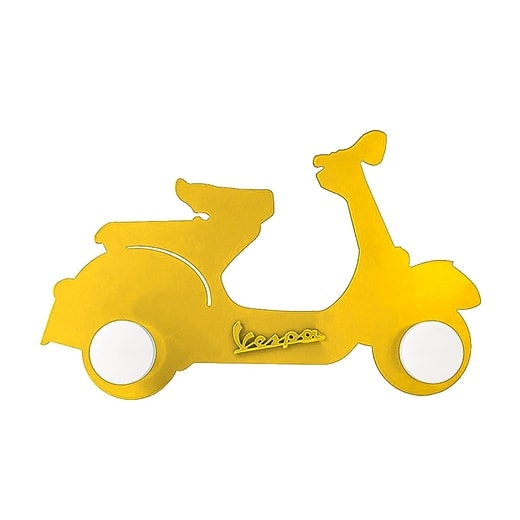 NÁSTĚNNÝ KOVOVÝ VĚŠÁK VESPA - ZLATÁ