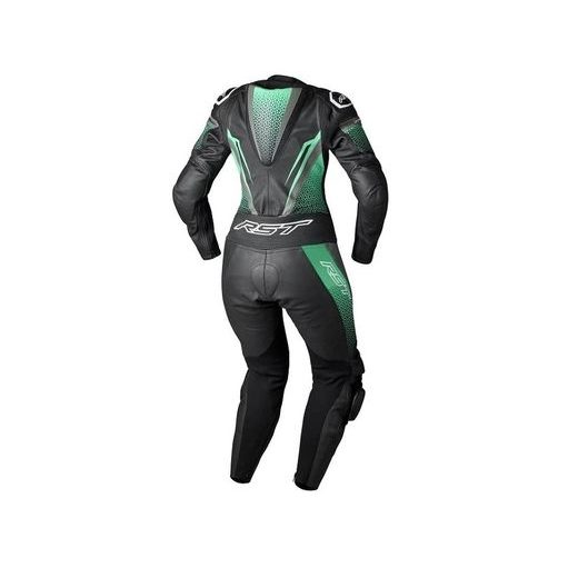 RST 3477 TRACTECH EVO 5 CE LADIES LEATHER SUIT - ČERNÁ/ŠEDÁ/ZELENÁ - JEDNODÍLNÉ KOMBINÉZY - NA MOTORKÁŘE