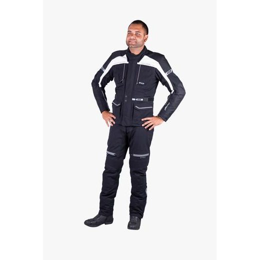 CESTOVNÍ TEXTILNÍ BUNDA IXS TRAVELLER-ST ČERNO-BÍLÁ - TEXTILNÍ BUNDY - NA MOTORKÁŘE