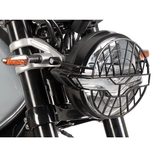 OCHRANNÁ MŘÍŽKA SVĚTLOMETU PRO MOTO GUZZI V7 SPECIAL (2025-) - ČERNÁ - OCHRANNÉ KRYTY SVĚTLOMETU - NA MOTORKU