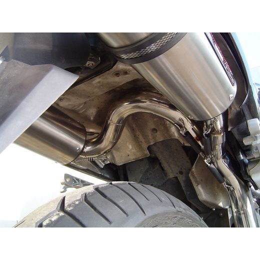 DVOJITÁ KONCOVKA VÝFUKU SLIP-ON GPR M3 H.65.M3.PP BROUŠENÁ NEREZOVÁ OCEL - DVOJITÉ KONCOVKY VÝFUKU - NA MOTORKU