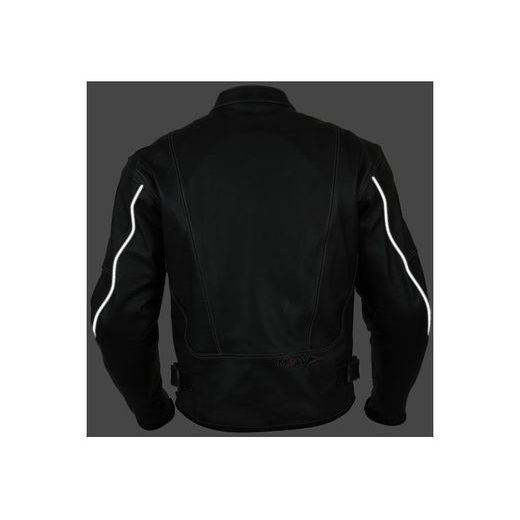 KOŽENÁ MOTO BUNDA MBW LARROS - ČERNÁ - KOŽENÉ BUNDY - NA MOTORKÁŘE