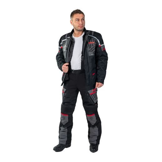 PÁNSKÁ TŘÍVRSTVÁ TEXTILNÍ MOTO BUNDA MBW MEMPHIS JACKET - ČERNÁ - TEXTILNÍ BUNDY - NA MOTORKÁŘE