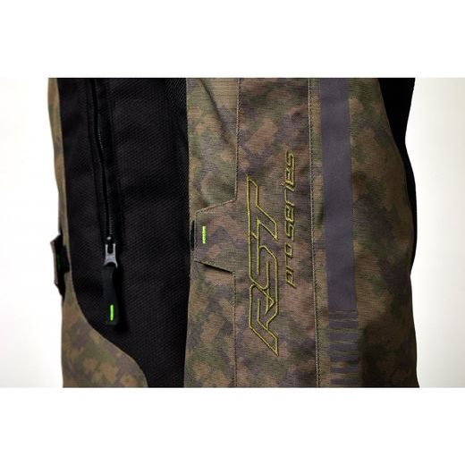 KALHOTY RST RANGER CE / 3163 - ČERNÁ, ZELENÁ - TEXTILNÍ KALHOTY - NA MOTORKÁŘE