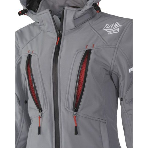 MBW HANA SOFTSHELL LADY JACKET STONE GREY - TEXTILNÍ BUNDY - NA MOTORKÁŘE