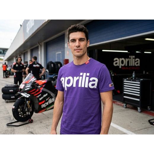 PÁNSKÉ TRIČKO APRILIA BIG LOGO - FIALOVÁ - TRIČKA - NA MOTORKÁŘE