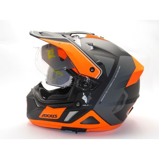 ENDURO HELMA AXXIS WOLF DS ROADRUNNER B4 - MATNÁ FLUO ORANŽOVÁ - ENDURO HELMY - NA MOTORKÁŘE