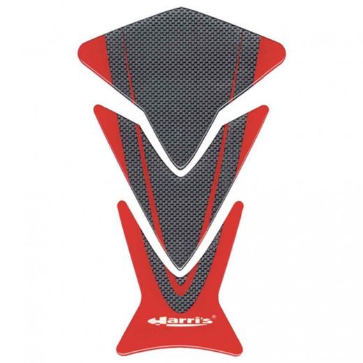 PUZZLE TANK PROTECTOR ARIETE 12970-R CARBON / RED - TANKPADY NA MOTORKU - NA MOTORKU