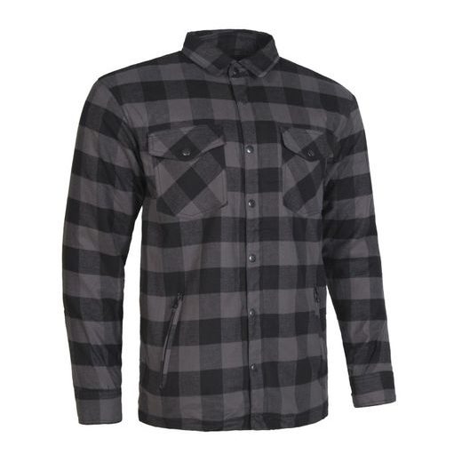 FLANELOVÁ KOŠILE MBW MONTANA GREY - KOŠILE - NA MOTORKÁŘE