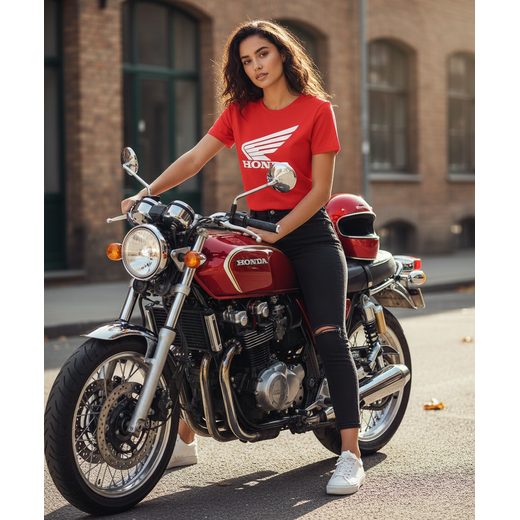 HONDA DÁMSKÉ TRIKO CORE 2 - ČERVENÉ - DÁRKY PRO FANOUŠKY HONDA - NA MOTORKÁŘE