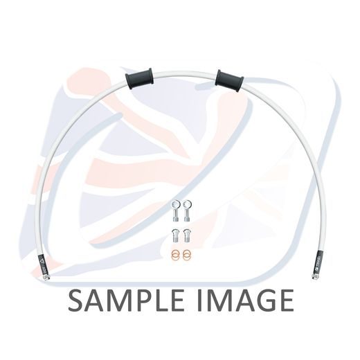 HADICE ZADNÍ BRZDY VENHILL POWERHOSEPLUS HON-4018R-WT (1 HADICE V SADĚ) BÍLÉ HADICE, CHROMOVÉ KONCOVKY - LANKA A HADICE - NA MOTORKU