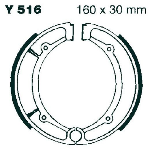 SADA BRZDOVÝCH ČELISTÍ EBC Y516G DRÁŽKOVANÝ