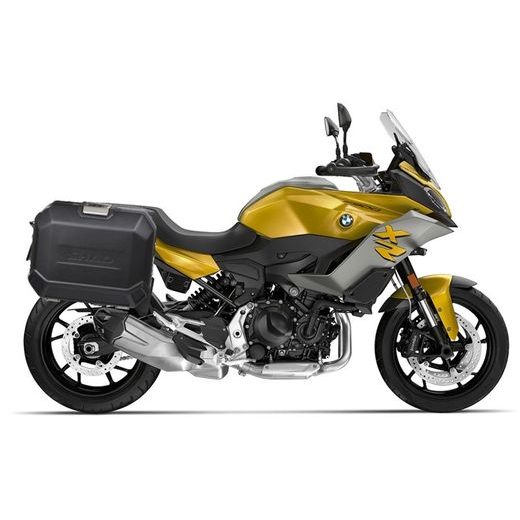 KOMPLETNÍ SADA BOČNÍCH ČERNÝCH HLINÍKOVÝCH KUFRŮ SHAD TERRA BLACK 36L/36L, VČETNĚ MONTÁŽNÍ SADY SHAD BMW F 900 XR