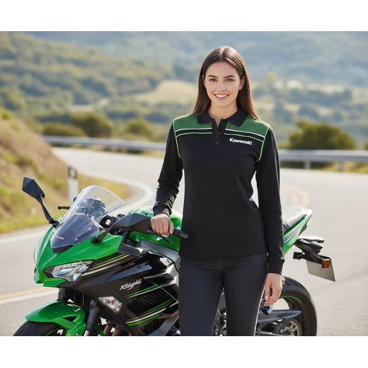 DÁMSKÉ SPORTOVNÍ POLO S DLOUHÝMI RUKÁVY - TRIČKA - NA MOTORKÁŘE