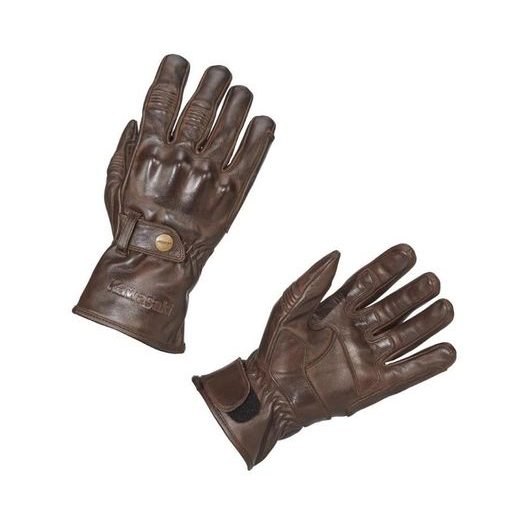 Pánské kožené rukavice Kawasaki BRISTOL - hnědá - Kožené rukavice - 1 560  Kč - K2Moto.cz - Jednou stopou k zážitkům