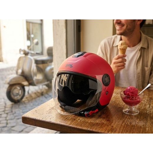 OTEVŘENÁ HELMA GMS GELATO ZG11501 TŘEŠŇOVÁ - OTEVŘENÉ HELMY - NA MOTORKÁŘE